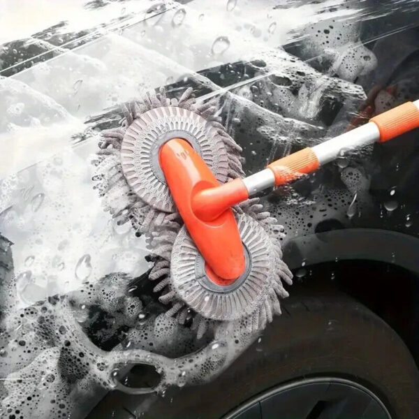 Microfiber Mop Wash Kit Telescopic Car Cleaning Brush With 4 Replacent Header - Image 4