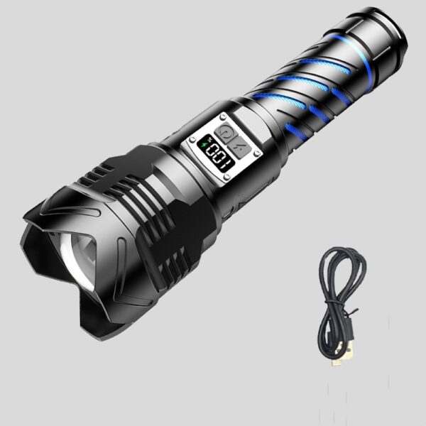 Aluminum Alloy Zoom Digital Display Flashlight - Image 5