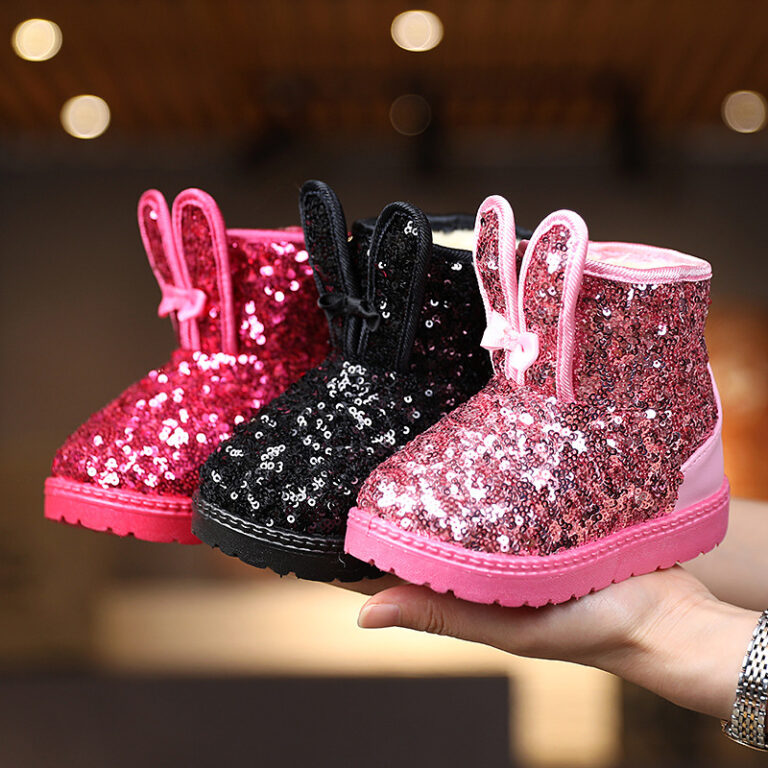 Winter Warm Girls Cotton Shoes Children Winter Shoes Baby Cotton Shoes - Image 3