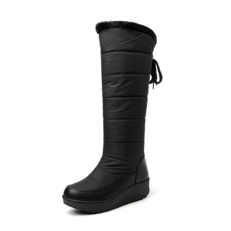 Women's Mid-calf Comfortable Platform Waterproof Down Cotton Snow Boots - Image 4