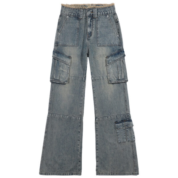 Women's American-style Retro Workwear Jeans - Image 4