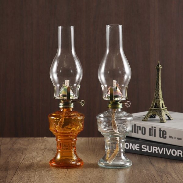 Retro Vintage Glass Kerosene Lamp - Image 10