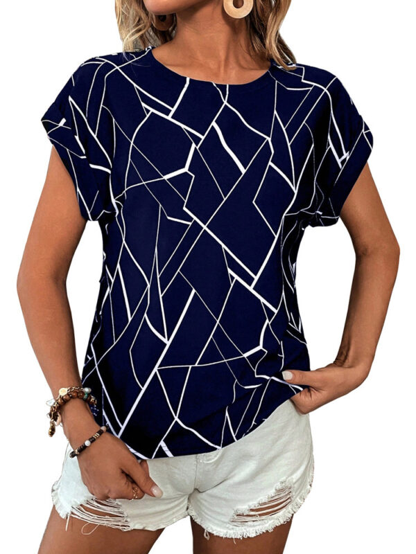 Short Sleeve Women's Printed Wear Fashion Round Neck - Image 8