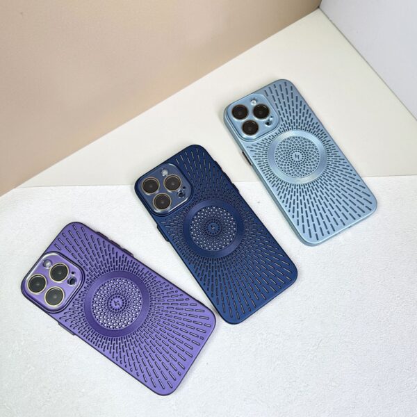 Phone Case Breathable Heat Dissipation Network Shell Magnetic Charging Skin Feeling Protective Cover - Image 10