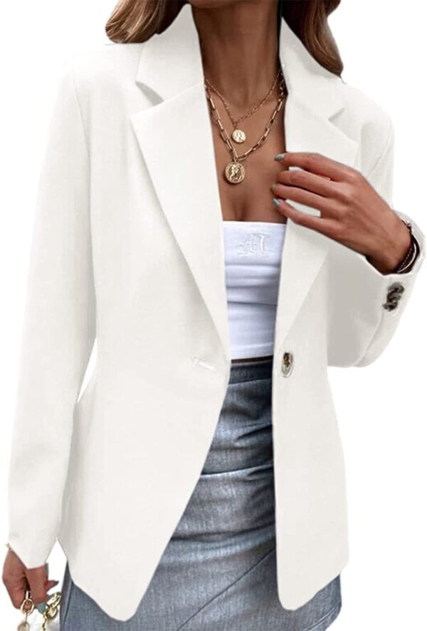 Long Sleeve One Button Suit Coat - Image 10