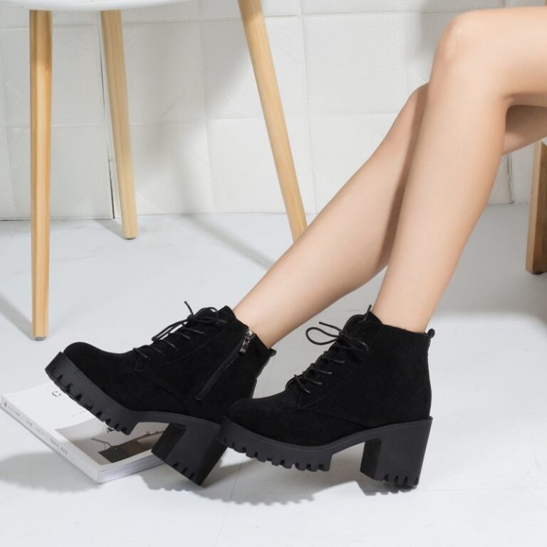 Autumn And Winter British Style Women's Shoes With Thick Heel Ankle Boots - Image 3