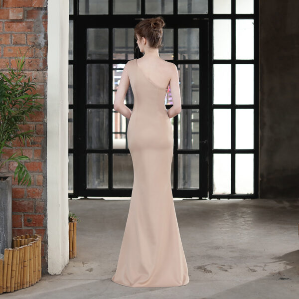 Toast Dress Bride Long One-shoulder Thank You Banquet Slim Fishtail Skirt - Image 5