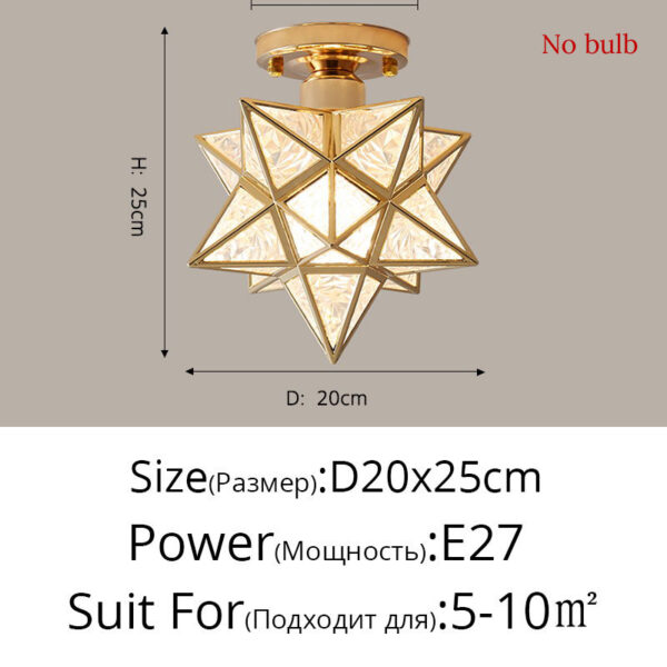 Nordic Creative Five Star Ceiling Lamp - Image 6