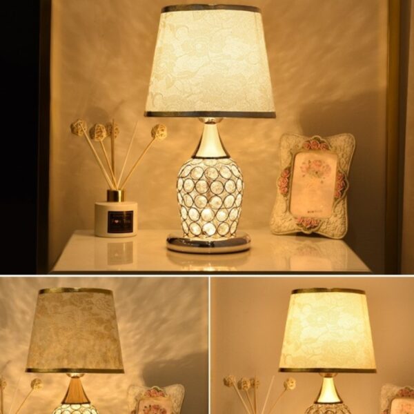 Crystal Table Lamp Ins Modern Bedroom Warm - Image 2