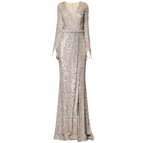 Temperament Banquet Ladies Sequined Annual Meeting Host Long Evening Dress - Image 2