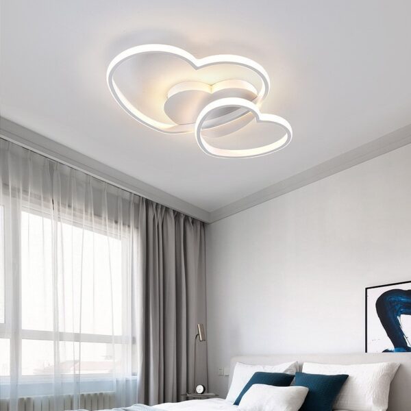 Double Heart Children's Bedroom LED Ceiling Light - Image 4