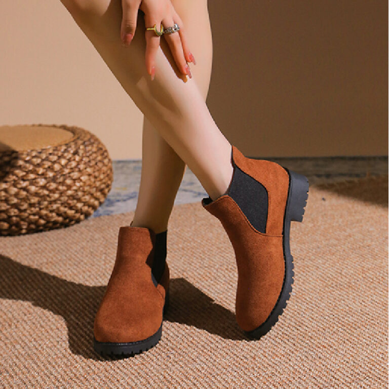 Women's Fashion Personality Chunky Heel Ankle Boots - Image 3