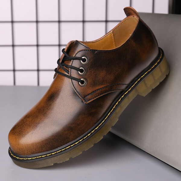 Fashion Simple Cowhide Men's Tooling Shoes - Image 3