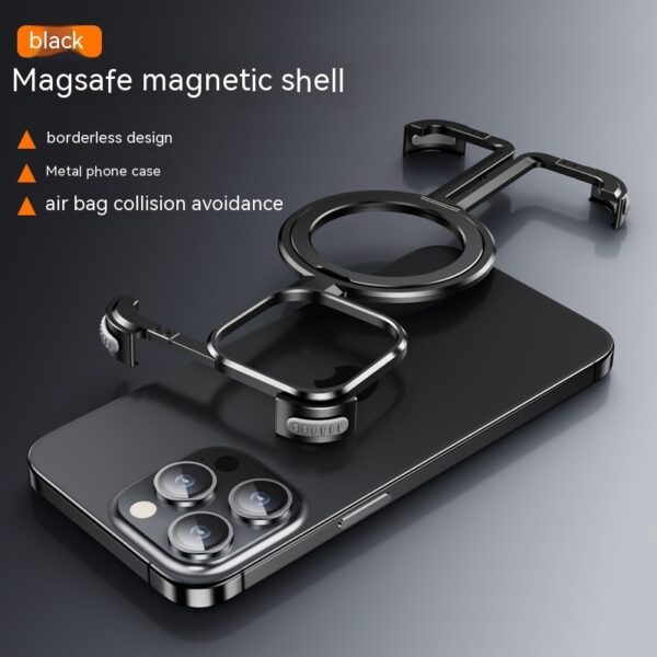 Metal Airbag Anti-fall Shell Phone Case Protective Shock Absorption Aerospace Grade Aluminum Holder Cover - Image 3