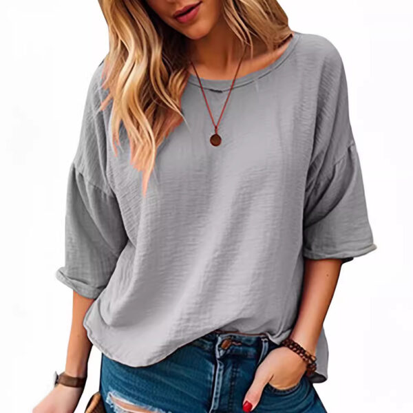 Fashion Women's Wear Comfortable Three-quarter-length-sleeved T-shirt - Image 5